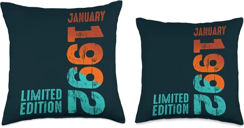 Vista 3 de 1992 Limited Edition 1992 January 1992 Year 1992 Retro 1992 Throw Pillow