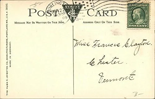 Vista 2 de Van Ness House Burlington, Vermont VT Original Antique Postcard 1909