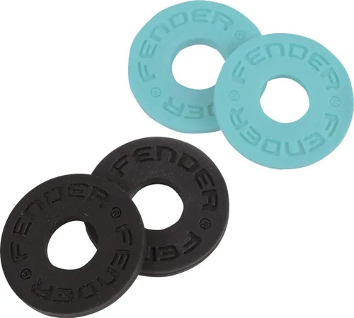 Vista 4 de Fender® Strap Blocks, 4-Pack, Negro/Rojo
