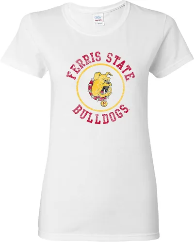 Vista 9 de NCAA - Camiseta para mujer, diseño de círculo envejecido, color del equipo, universidad