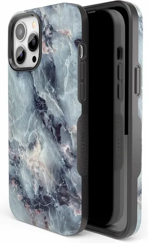 Vista 5 de Casely Funda para iPhone 13 Pro Compatible con MagSafe Funda de mármol azul