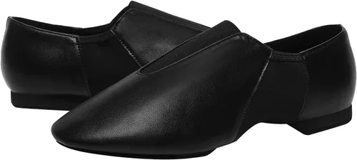 Vista 6 de Zapatos de jazz para niños, suela de cuero, para bailar para niñas y niños (niños pequeñosniños grandes)
