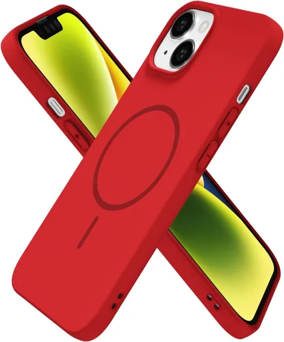 Vista 56 de Oakxco Funda de Silicona Mag Safe para iPhone 12 Pro Max, Funda Magnética Delgada y Fina Compatible con Carga Inalámbrica MagSafe, Bonita Funda