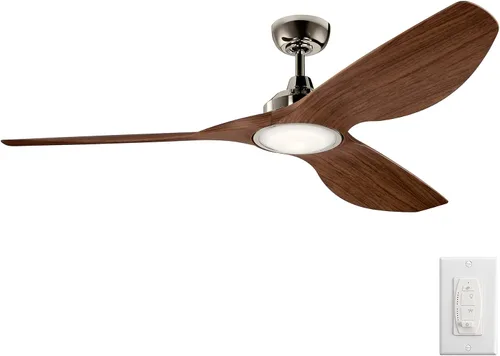 Vista 12 de Kichler Imari 300365SBK - Ventilador de techo de 65 pulgadas en satén negro, moderno ventilador LED de 3 aspas para interiores y exteriores