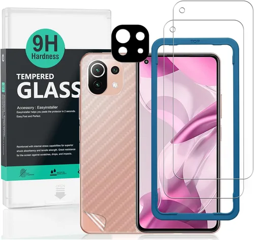 Vista 11 de Ibywind 2 protectores de pantalla para Xiaomi Mi11 5G de 6.81 pulgadas, película de TPU flexible, con 1 protector de lente de cámara, 1 película