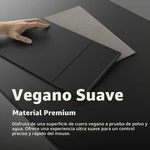 Vista 8 de POUT H3 PRO Dual Qi - Alfombrilla de mouse de carga inalámbrica dual para teléfonos inteligentes y auriculares, superficie lisa con base