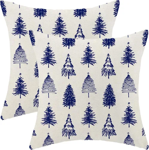 Vista 52 de Juego de 2 fundas de almohada de Halloween de 16 x 16 pulgadas, fundas de almohada de murciélagos negros y crema, fundas de cojín decorativas