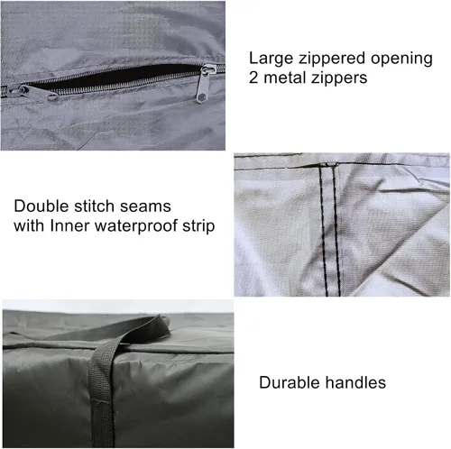 Vista 3 de Paquete de 1 bolsa de almacenamiento para cojines de patio al aire libre, de 68 x 30 x 20 pulgadas, resistente a los rayos UV, impermeable