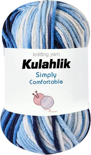 Vista 111 de 50g (1x50g) Hilo Acrílico para Crochet y Tejido, Hilo Degradado Colorido, 1 Rollo de Madejas, Hilo Acrílico Multicolor, Perfecto para Proyectos