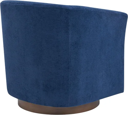 Vista 8 de Christopher Knight Home Coles Silla giratoria de terciopelo de 360°, silla giratoria de barril para sala de estar con marco de hierro, silla de club