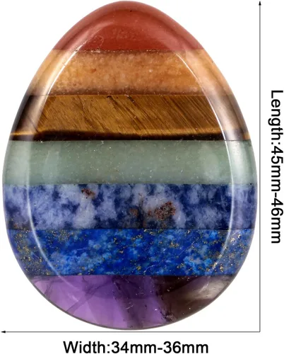 Vista 2 de Rockcloud Piedra de preocupación, piedras de palma de pulgar para la ansiedad, cristal curativo, forma de gota de agua, piedras mixtas