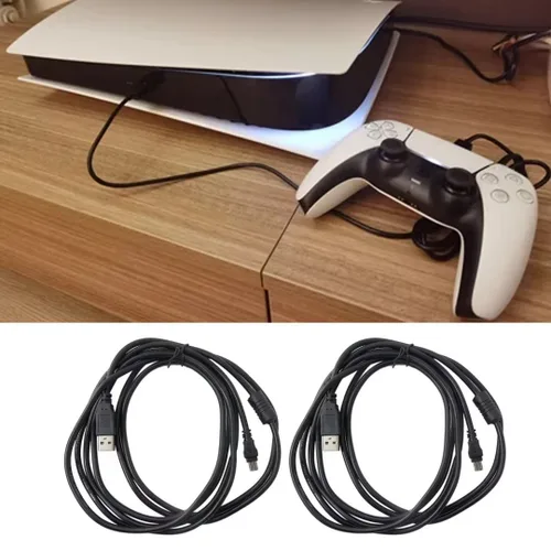 Vista 5 de Cable USB para Sony Playstation 3 PS3 nuevo controlador inalámbrico de 10 pies Cable de carga USB