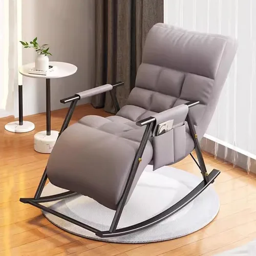 Vista 13 de Mecedora reclinable ajustable para balcón y patioSilla moderna para exteriores para sala de estar y ocio, muebles cómodos de relajación, marco