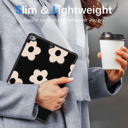 Vista 7 de Funda para iPad de 6ª/5ª generación de 9.7 pulgadas (2018/2017), iPad Air 2 y 1 (2014/2013), funda protectora con soporte para lápices, funda
