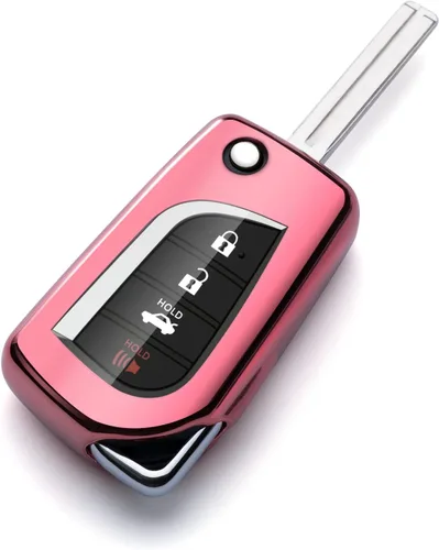 Vista 7 de Compatible con Toyota Corolla Funda para Llavero Negro con Tapa Flip Cadena de Llave para Coche Protector CHR Camry rav4 Corolla iM Accesorios