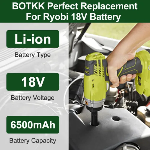 Vista 2 de Paquete de 2 baterías mejoradas P108 de 18 V compatibles con Ryobi 18 V batería de repuesto para Ryobi 18V ONE+ batería PBP005 P108 P102 P103 P104
