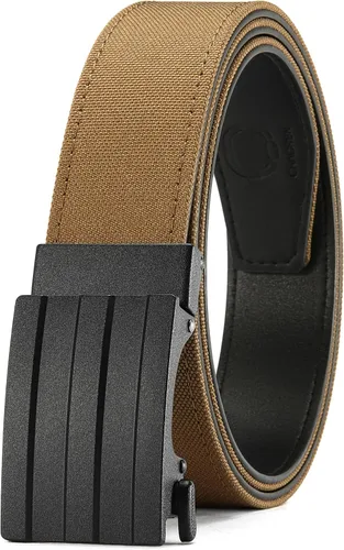 Vista 28 de CHAOREN Cinturón para hombre de cuero con trinquete - Ajuste personalizable, estilo sin esfuerzo (35 mm)
