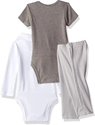 Vista 2 de Hanes Ultimate Baby - Conjunto de pantalones con cremallera y manga corta y larga