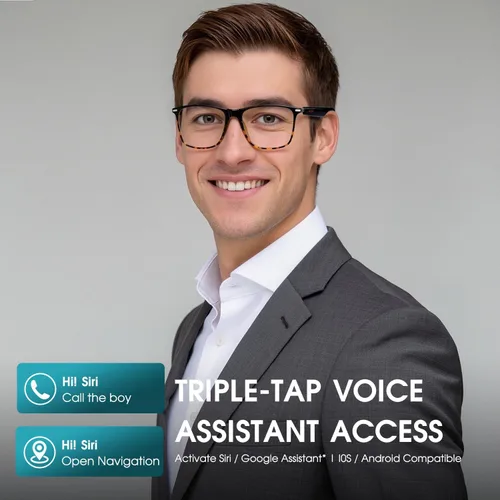 Vista 4 de Gafas inteligentes Bluetooth para hombres y mujeres, asistente de voz e impermeabilidad IPX5, lentes inteligentes fotocromáticos con altavoces