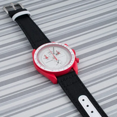 Vista 170 de StrapHabit Correa de reloj de liberación rápida, correa de reloj de tela de vela, dos longitudes, correa de reloj de piel de nailon, 0.748 in, 0.787
