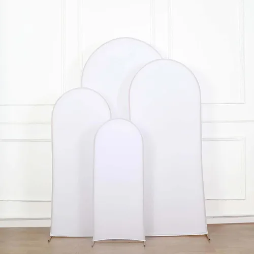 Vista 19 de Efavormart - Funda de elastano ajustada de elastano beige de 5 pies, ajuste cómodo, manga de fondo redonda para temas bohemios neutros y escenarios