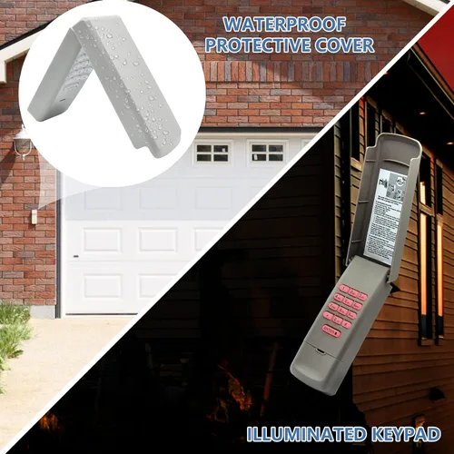 Vista 4 de 877MAX Liftmaster - Teclado para puerta de garaje, compatible con abridores fabricados desde 1993, 315/390 MHz