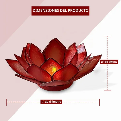 Vista 4 de Velas de té con forma de flor de Loto.