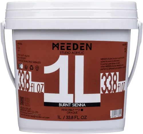 Vista 36 de MEEDEN Juego de pintura acrílica: 1L/33.8 oz x 12 colores pinturas acrílicas grandes a granel - Pinturas artísticas brillantes de cuerpo pesado