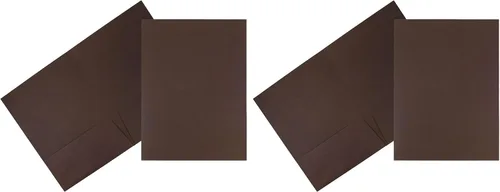 Vista 18 de JAM Paper, dos carpetas de bolsillo de tela negra, paquetes de varios tamaños lino borgoña