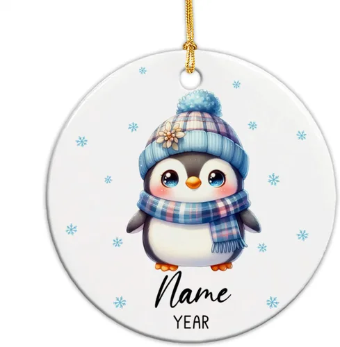 Vista 11 de Adornos de Navidad personalizados de vaca para niños, adornos personalizados de la primera Navidad del bebé de vaca para recién nacido, adorno