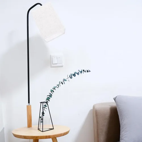 Vista 4 de Baluue Pantalla rectangular de lino de 7.87 x 5.51 x 5.51 pulgadas, cubierta de lámpara de mesa para lámparas de piso y escritorio, protección