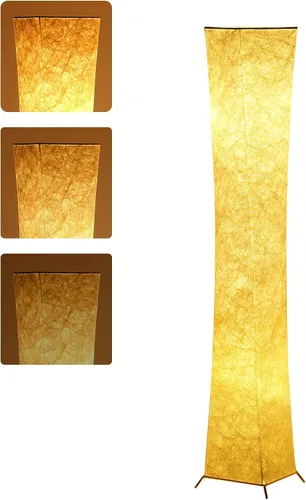 Vista 9 de chiphy - Lámpara de pie regulable de 52” (S) de alto, 2 bombillas LED de 12 W con 3 niveles de brillo ajustables, pantalla de tela blanca, para sala