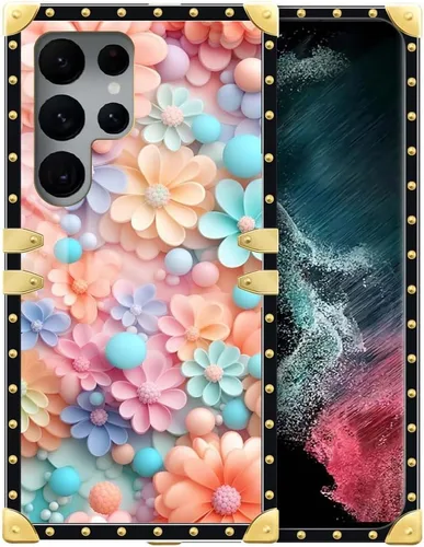 Vista 19 de Funda compatible con Samsung Galaxy S22 Ultra, funda protectora de TPU suave a prueba de golpes de 4 libélulas en la flor para Samsung Galaxy S22
