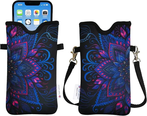 Vista 104 de Tainada Funda Estuche Bolsa de Neopreno para Teléfono para Hombres y Mujeres con Correa Cruzada/Cordón para el Cuello para iPhone 17/16/15 Pro Max