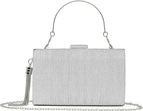 Vista 6 de Elegante bolso de noche para mujer, con cadena con flecos, bolso cruzado para fiesta, boda
