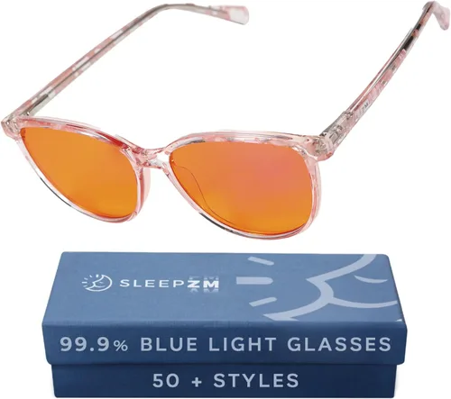 Vista 35 de Sleep ZM Blue Light Blocking & Light Sensitivity Glasses - 8 Lens Types for Comfort, Relaxation, Sleep & Relief - 50+ Styles