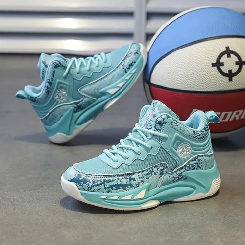 Vista 6 de Sanearde Zapatos de baloncesto para niños, tenis de voleibol ligeros, cómodos, antideslizantes