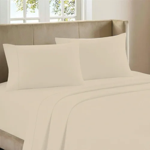Vista 25 de Sábanas bajeras Cathay Home, individuales, de poliéster suave como la seda, Agua (Aqua), gemelo
