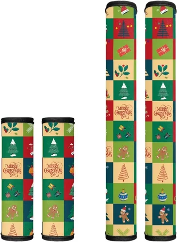 Vista 44 de Candy - Juego de 4 fundas para manija de puerta de refrigerador, decoración navideña, para cocina, mantiene tu nevera, microondas, horno