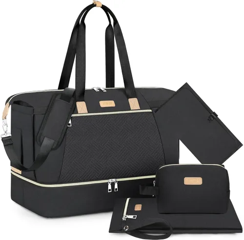 Vista 16 de ITIEZY Bolsa de pañales tipo tote para bebé - Bolsa grande para mamá con cambiador portátil, estuche para chupete, bolsas de hospital, bolsa
