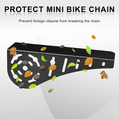 Vista 5 de Cubierta Protectora de Cadena de Mini Bicicleta para la Mayoría de las Mini Bicicletas Compatible con Motores Predator 5-7HP 196cc 212cc 201cc