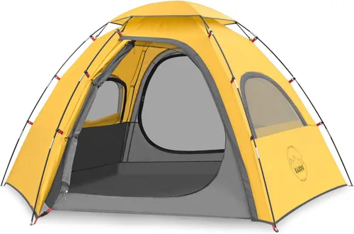 Vista 7 de KAZOO - Tienda de campamento para 2/4 personas, para exterior, impermeable, de fácil instalación, tienda de campaña para sombra para 2/3/4 personas