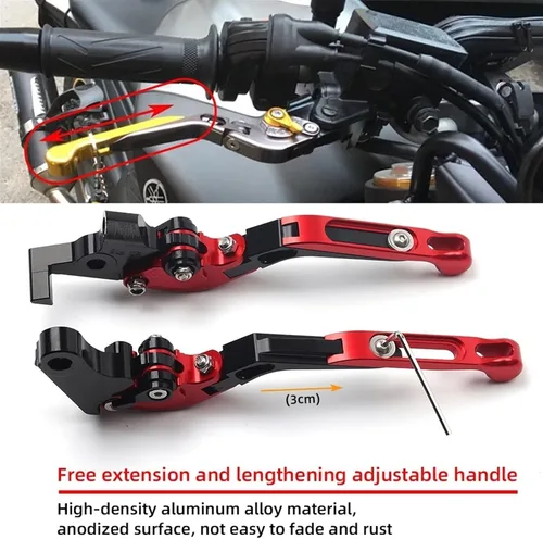 Vista 6 de DOUKI Motorcycle Brake Clutch Levers Adjustable Extendable Foldable for Honda MT03 MT-03 2005 2006 CNC Aluminum Accessories Lever (Color : 1)