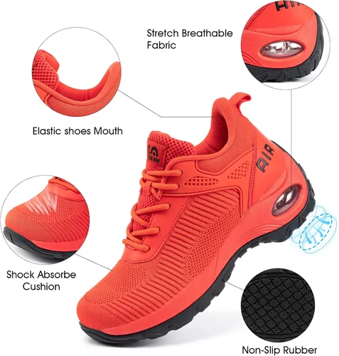 Vista 2 de Slow Man Zapatos deportivos para correr para mujer, de malla antideslizante, atlética, para caminar, de moda, transpirables, para gimnasio, fitness