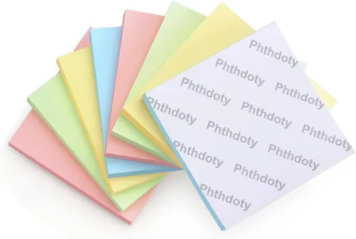 Vista 7 de Phthdoty - 8 blocs de notas adhesivas emergentes de 3 x 3 pulgadas, 4 colores pastel, 640 hojas Pop-Up Refills with Strong Adhesion and Clean