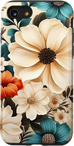 Vista 13 de Funda para iPhone 14 Mixed Flower Bouquet Floral Pattern Wildflowers