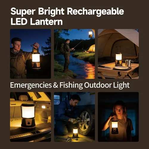 Vista 11 de Linterna LED recargable, 3000 lúmenes, 5 modos de luz, IP54 impermeable, batería de 7500 mAh, linterna portátil para campamento, senderismo, cortes