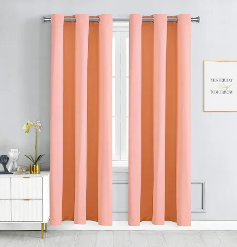 Vista 31 de WPM - Cortinas opacas de triple tejido, para oscurecer la habitación, 2 paneles para sala de estar, color beige, con aislamiento térmico y ojales