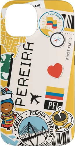 Vista 4 de Flight Boarding Pass Tag Label to Destination Pereira Case for iPhone 16