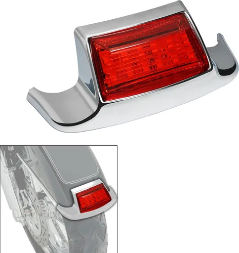 Vista 3 de Luz de punta de guardabarros trasero ABS para Harley 1986-2008 FLSTC 1993-1996 FLSTN, lente roja